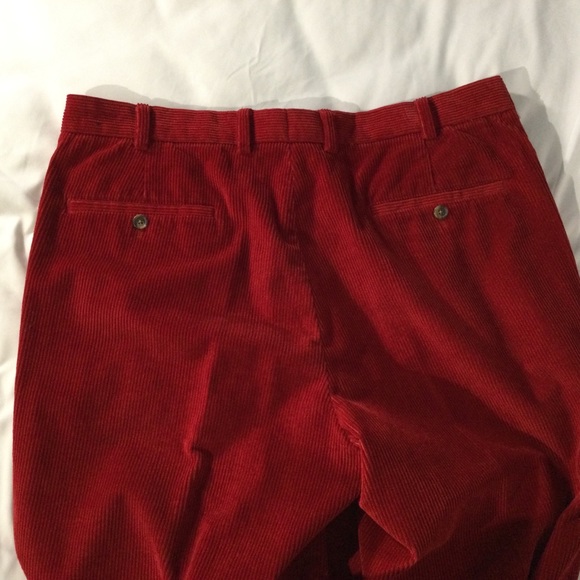 Brooks Brothers Flat Front Red Corduroy Pants 38 - Picture 8 of 14
